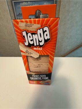 Mini Pocket-Sized Wood Block Game - Orange